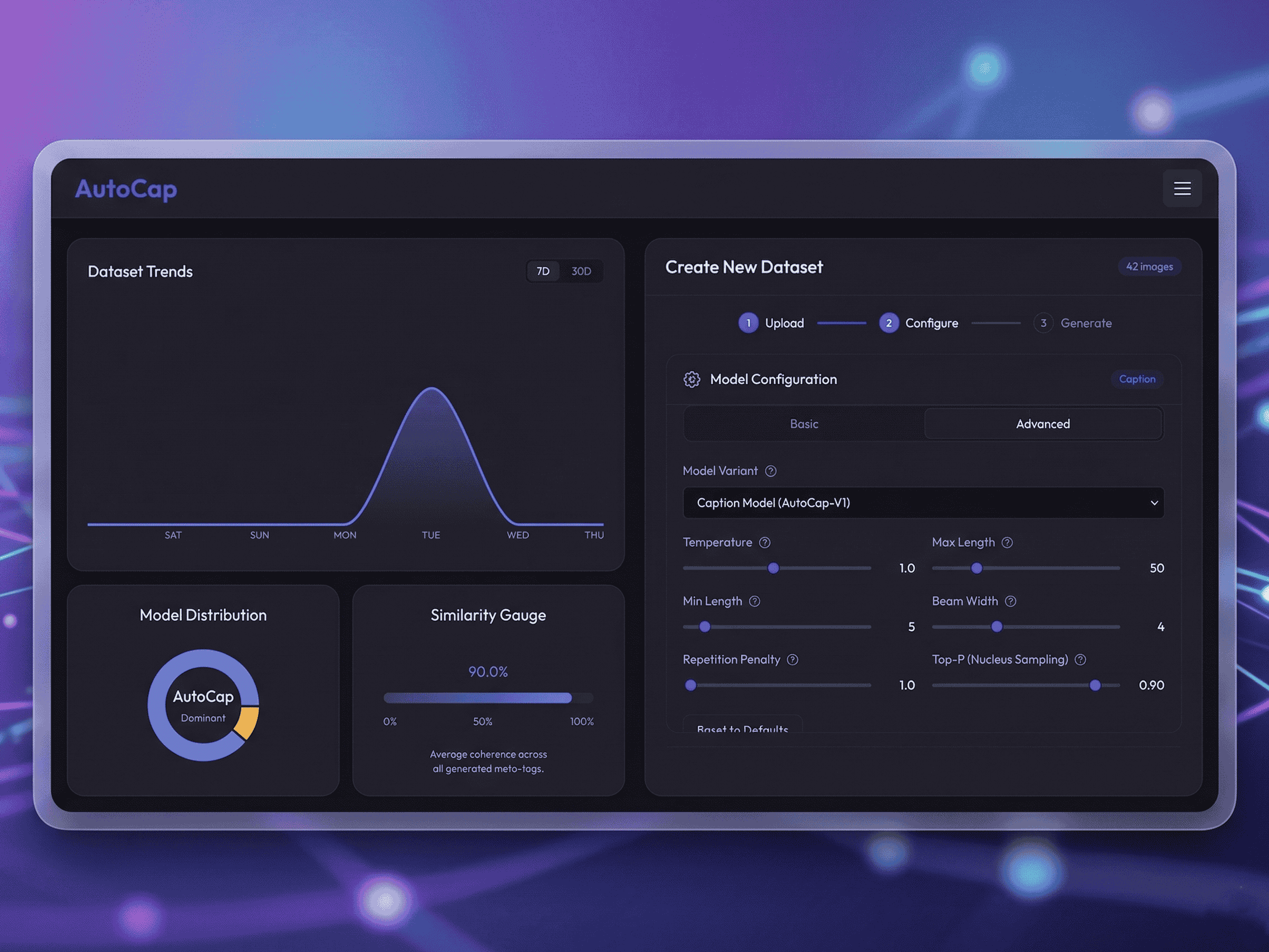 AutoCap - Detailed interface view