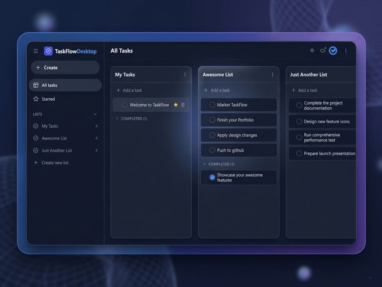 TaskFlow screenshot 1