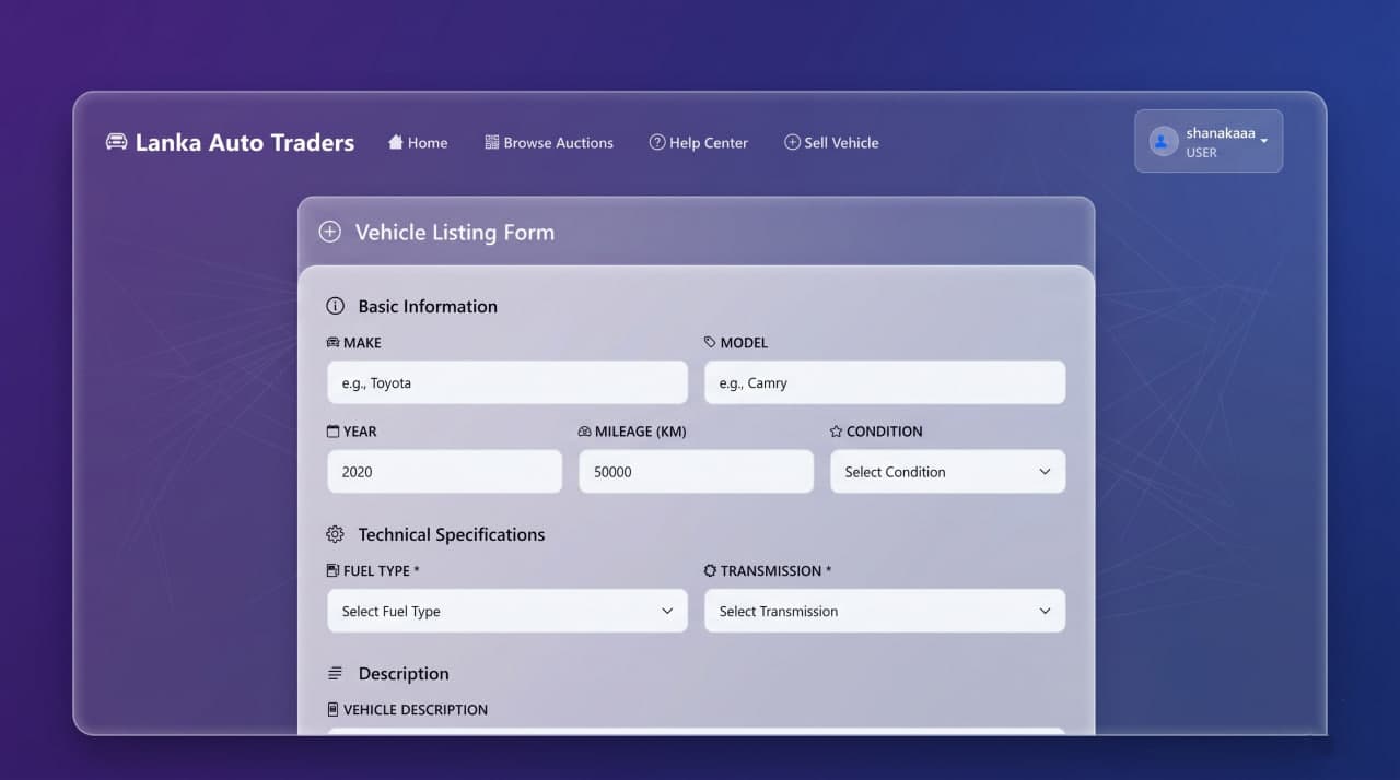 Vehicle Bidding System screenshot 8